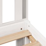vidaXL Lit bibliothèque sans matelas blanc 150x200 cm bois pin massif