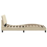 vidaXL Cadre de lit sans matelas crème 100x200 cm tissu