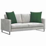 vidaXL Coussins de canapé 2 Pièces Vert foncé 80 x 80 cm