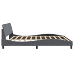 vidaXL Cadre de lit sans matelas gris foncé 200x200 cm velours