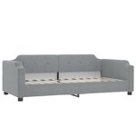 vidaXL Lit de jour avec gigogne et matelas gris clair 90x190 cm tissu