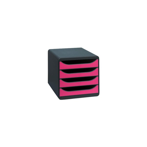 Module De Classement Big Box 4 Tiroirs Iderama - Framboise - Exacompta