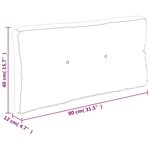 vidaXL Coussin de palette rose 80x40x12 cm tissu