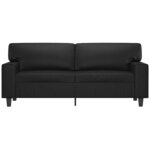vidaXL Canapé à 2 places Noir 140 cm Similicuir