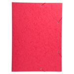 Chemise À Élastique 3 Rabats Carte Lustrée 600gm2 - A3 - Rouge - X 5 - Exacompta