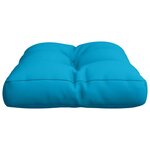 vidaXL Coussin de palette bleu clair 60x40x12 cm tissu