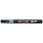 Marqueur pointe conique fine pc3m 0 9 - 1 3mm gris x 6 POSCA