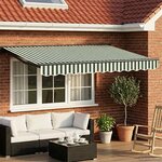 vidaXL Auvent rétractable électrique Vert  Blanc  Anthracite 3 x 2 5 m
