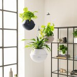 LECHUZA Jardinière suspendue BOLA Color 23 ALL-IN-ONE Blanc