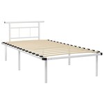 vidaXL Cadre de lit Blanc Métal 100x200 cm