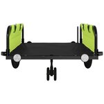 vidaXL Remorque de vélo vert et noir tissu oxford et fer
