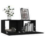 Vidaxl ensemble de meubles tv 8 pièces noir aggloméré