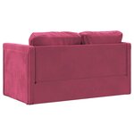 vidaXL Canapé-lit 2 en 1 rouge bordeaux 122x204x55 cm velours