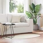 vidaXL Tapis Crème 80 x 150 cm Polyester