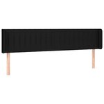 vidaXL Tête de lit avec oreilles Noir 183x16x78/88 cm Tissu