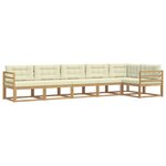 vidaXL Ensemble de canapés d'extérieur 4 pc Blanc et crème Polyester
