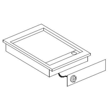 Plancha encastrable electrique plaque lisse 7 8 kw - combisteel - nvt. -  625x600x181mm