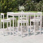 vidaXL Ensemble de bar de jardin 7 Pièces blanc bois de pin massif