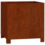 vidaXL Jardinière avec pieds Rouillé 40x40x40 cm Acier corten