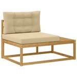 vidaXL Canapé d'extérieur en bout Blanc 115 x 83 x 73 cm Polyester