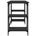 vidaXL Bureau noir 140x50x75 cm métal et bois d'ingénierie