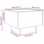 vidaXL Armoire de rangement Chêne noir 40 x 40 x 30 cm