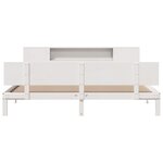 vidaXL Lit bibliothèque sans matelas blanc 200x200 cm bois pin massif