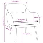vidaXL Fauteuil Taupe 63x76x80 cm Tissu