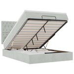 vidaXL Cadre de lit ottoman avec matelas gris clair 140x200 cm velours