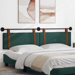 vidaXL Tête de lit suspendue Vert foncé PU antique