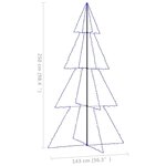 vidaXL Arbre de Noël cône 360 LED d'intérieur/d'extérieur 143x250 cm