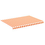 vidaXL Tissu de remplacement pour auvent Jaune et orange 3 5x2 5 m