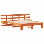 vidaXL Cadre de lit Marron 160 x 200 cm Pin massif et pin massif