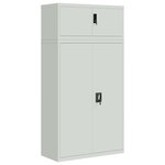 vidaXL Classeur gris clair 90x40x180 cm acier