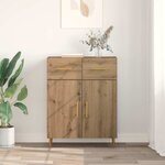 vidaXL Buffet Chêne artisanal 69 5 x 34 x 90 cm Bois d'ingénierie