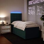vidaXL Sommier à lattes de lit avec matelas Vert foncé 100x200 cm