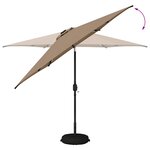 vidaXL Parasol de jardin avec lampes LED 300 x 300 cm Polyester Taupe