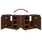 vidaXL Armoire de bain Chêne marron 60x32x53 5 cm Bois d'ingénierie