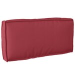 vidaXL Coussin pour dossier de palette Bordeaux 80 x 40 x 12 cm