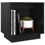 vidaXL Tables de chevet 2 Pièces Noir 40x30x40 cm Bois de pin solide