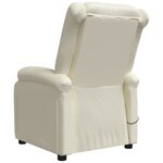 vidaXL Fauteuil inclinable électrique blanc similicuir