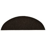 vidaXL Tapis d'escalier autocollants 15Pièces Marron 56x17x3cm Aiguilleté