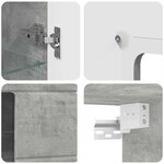 vidaXL Meuble mural Gris béton 55 x 29 x 100 cm Bois d'ingénierie