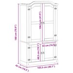 vidaXL Vitrine Blanc 103 5 x 42 x 180 cm Pin massif