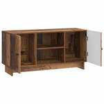 vidaXL Meuble TV 102 x 34 5 x 50 cm Bois ancien Bois d'ingénierie