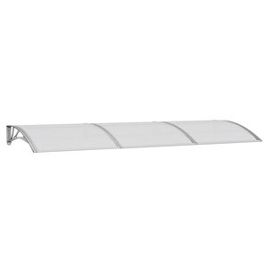 vidaXL Auvent de porte Gris 300x100 cm Polycarbonate