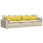 vidaXL Coussins de canapé 2 Pièces Jaune clair 145 x 40 cm tissu