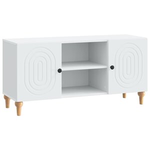 vidaXL Meuble TV Blanc 102 x 34 5 x 50 cm Bois d'ingénierie