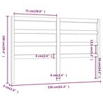 vidaXL Tête de lit Noir 156x4x100 cm Bois massif de pin