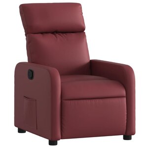 vidaXL Fauteuil inclinable Rouge bordeaux Similicuir